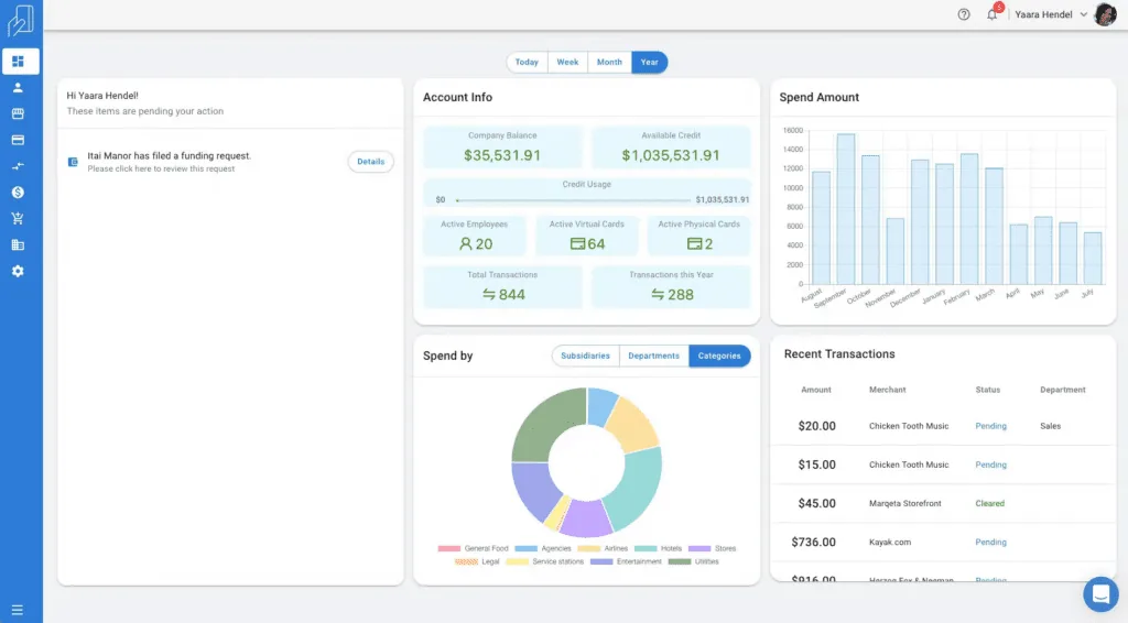 Payem Spend Management Software Screenshot